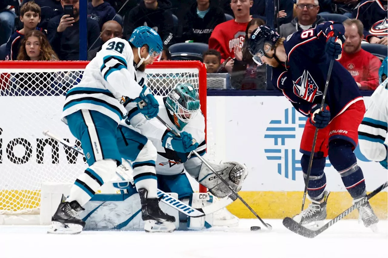 Slow start dooms Sharks in loss to Columbus Blue Jackets