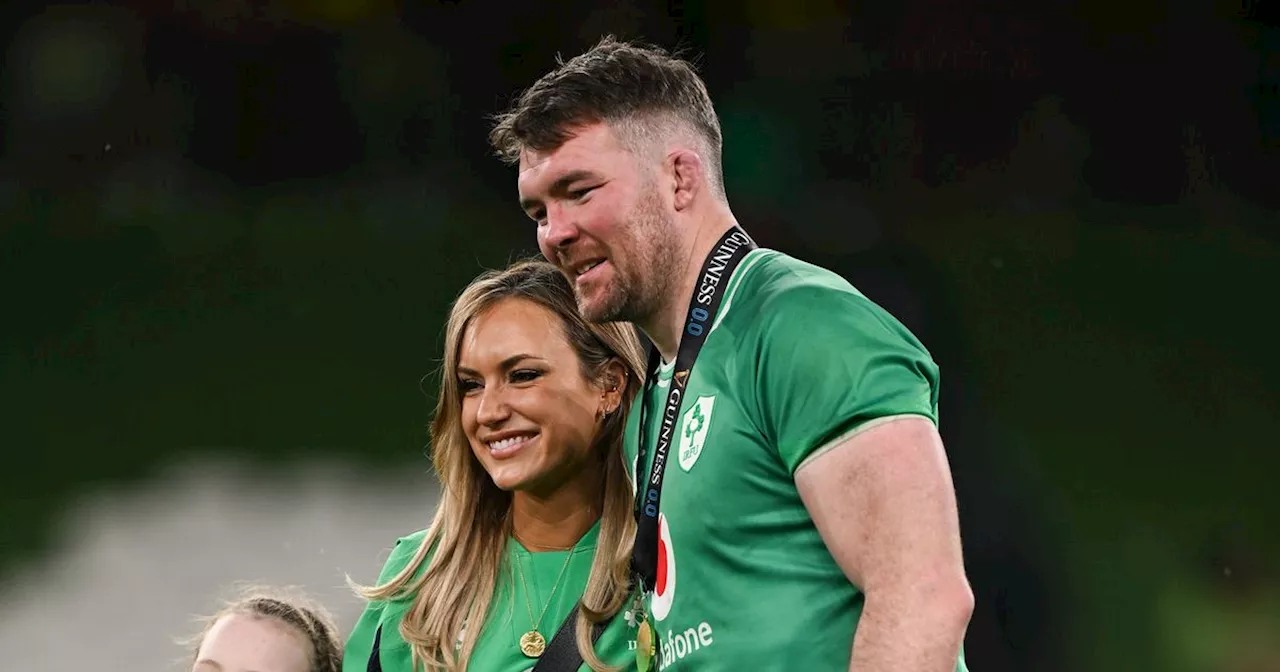 Peter O’Mahony shares tender moment with wife Jessica and kids after Six Nations