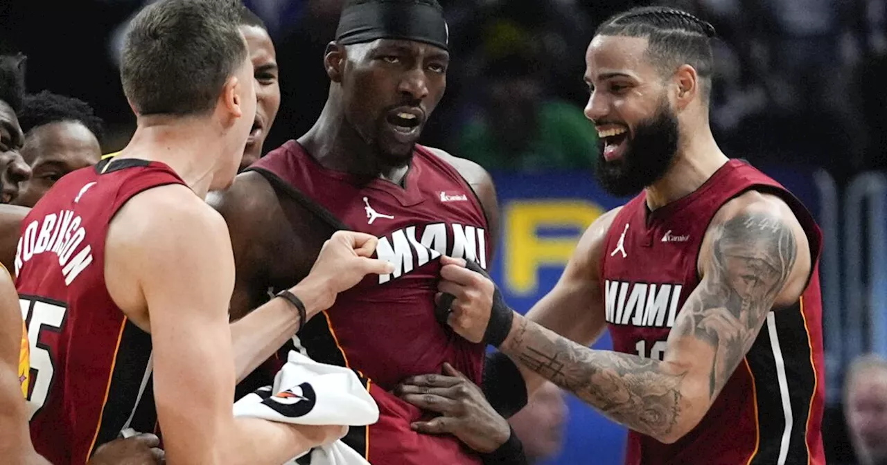 Bam Adebayo clava triple ganador para el Heat, que vence 104-101 a los Pistons