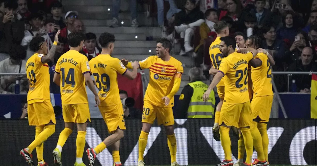 Barcelona golea 3-0 al Atlético de Madrid, con un tanto de Joao Félix