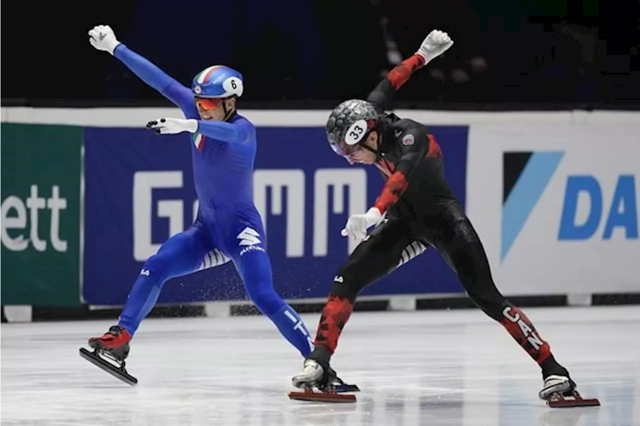 Canada's Dandjinou strikes gold for first medal at short track speedskating worlds