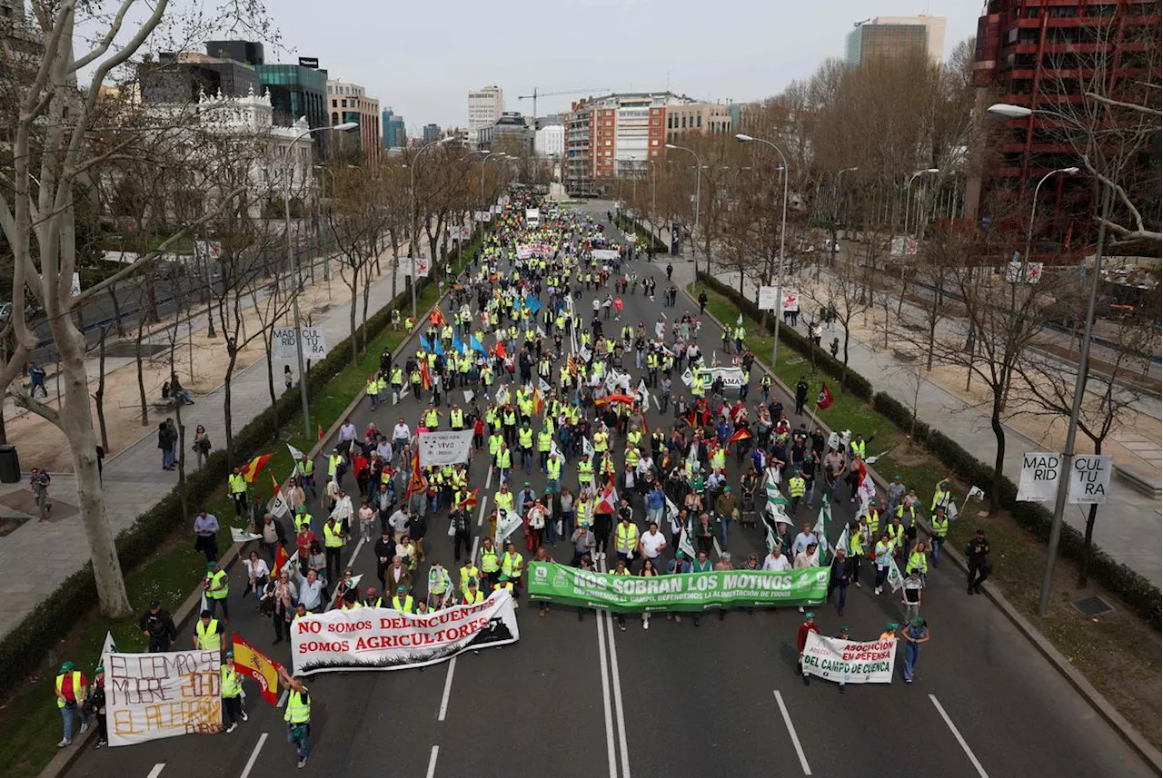 Espagne : nouvelle manifestation d’agriculteurs dans le centre de Madrid