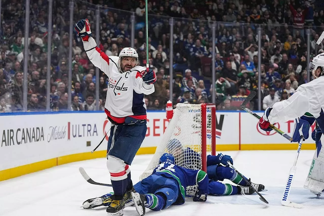 Ovechkin nets winner as Washington Capitals edge Vancouver Canucks 2-1