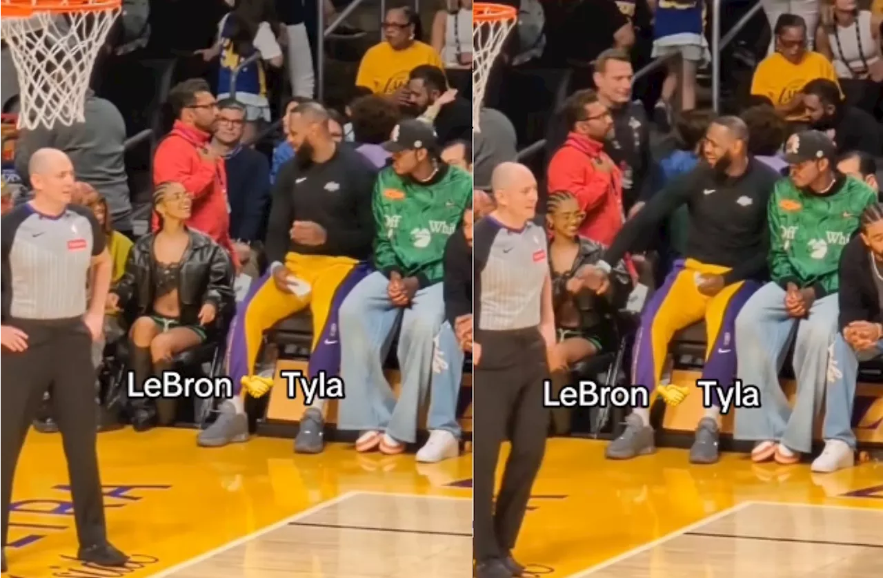 WATCH: Tyla’s courtside video with LeBron James trends