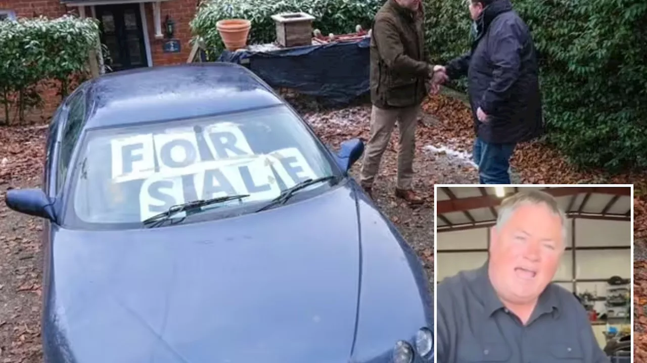 Wheeler Dealers star Mike Brewer picks up rare ‘modern classic’ after spotting it at the SIDE OF THE ROA...