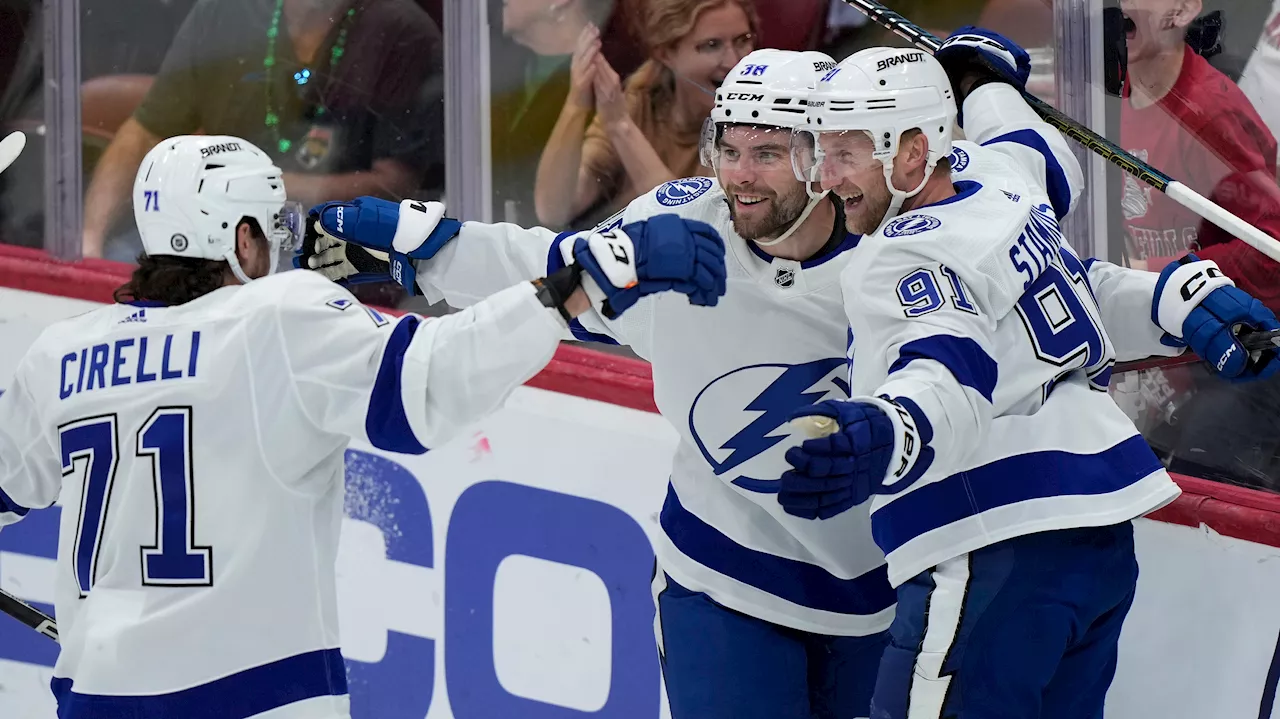 Stamkos scores two, Vasilevskiy has 47 saves to lead Bolts past Panthers 5-3