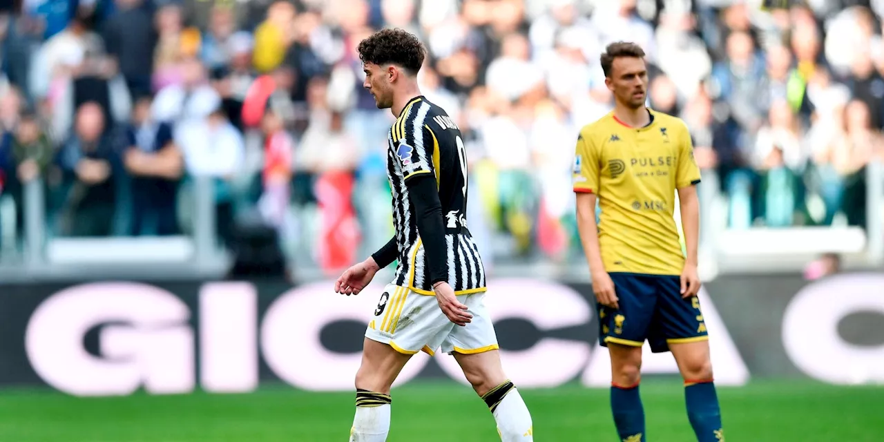 Crisi Juve, 0-0 col Genoa: Vlahovic si fa espellere, Allegri spacca lo Stadium