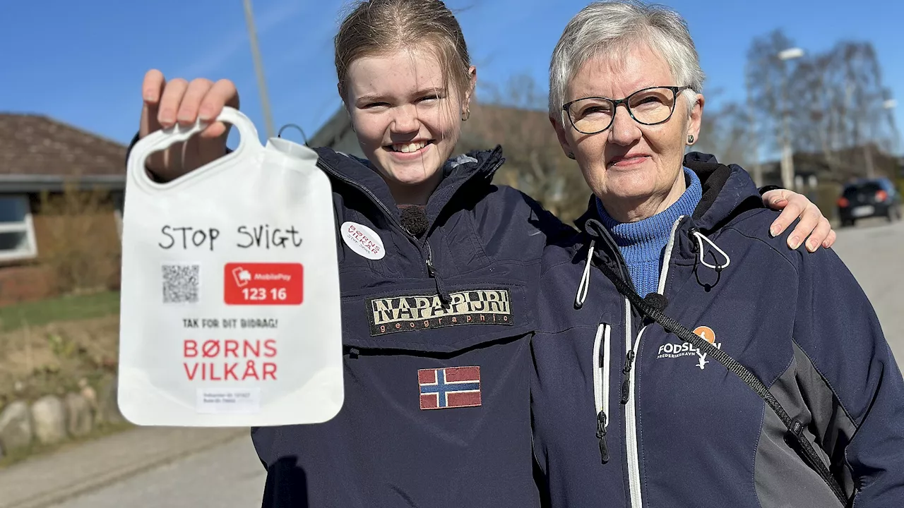 Angst og selvmordstanker fylder hos Børnetelefonen: Derfor samler 13-årige Isabella ind med farmor