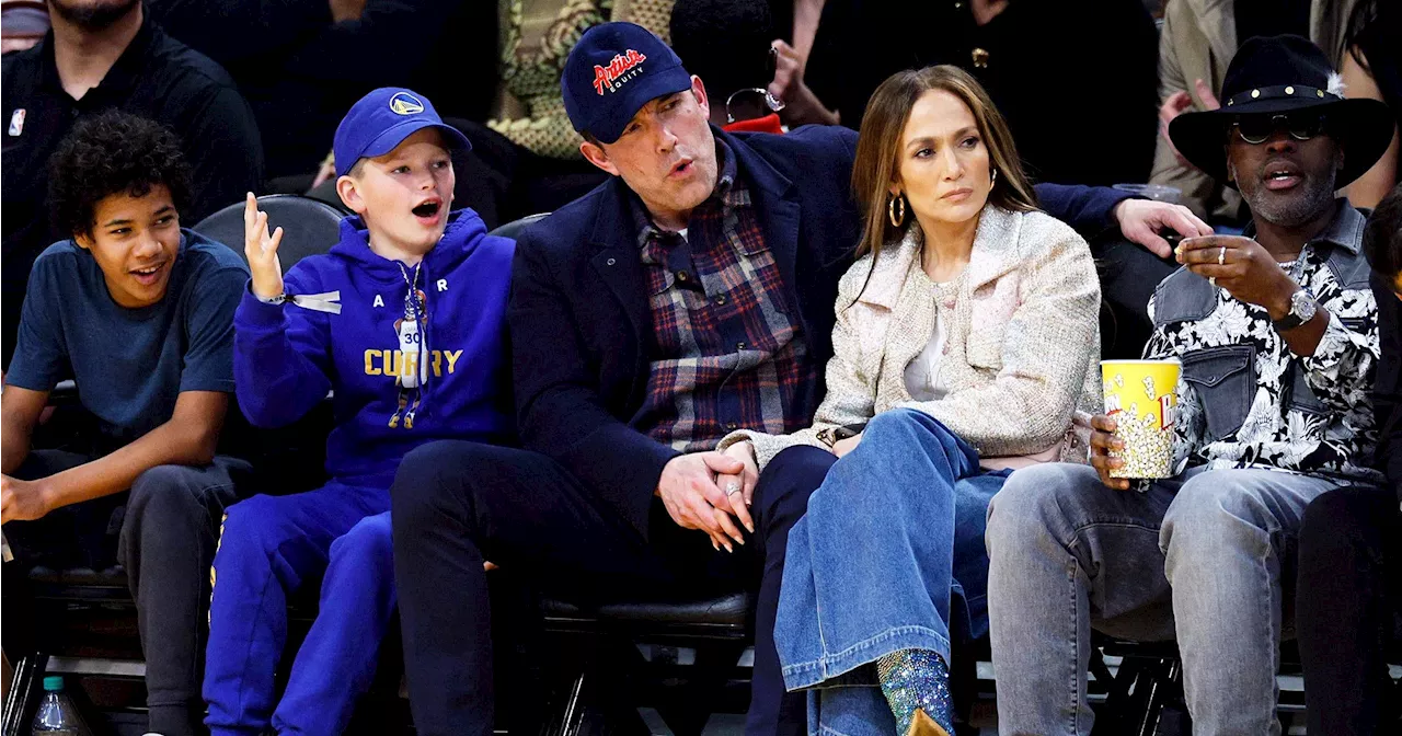 Jennifer Lopez and Ben Affleck Take His Son Samuel to Lakers Game