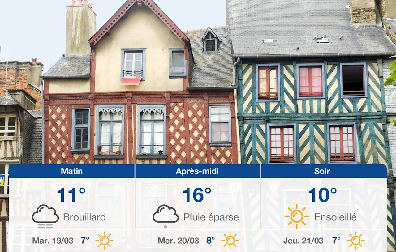 Météo Rennes: prévisions du lundi 18 mars 2024