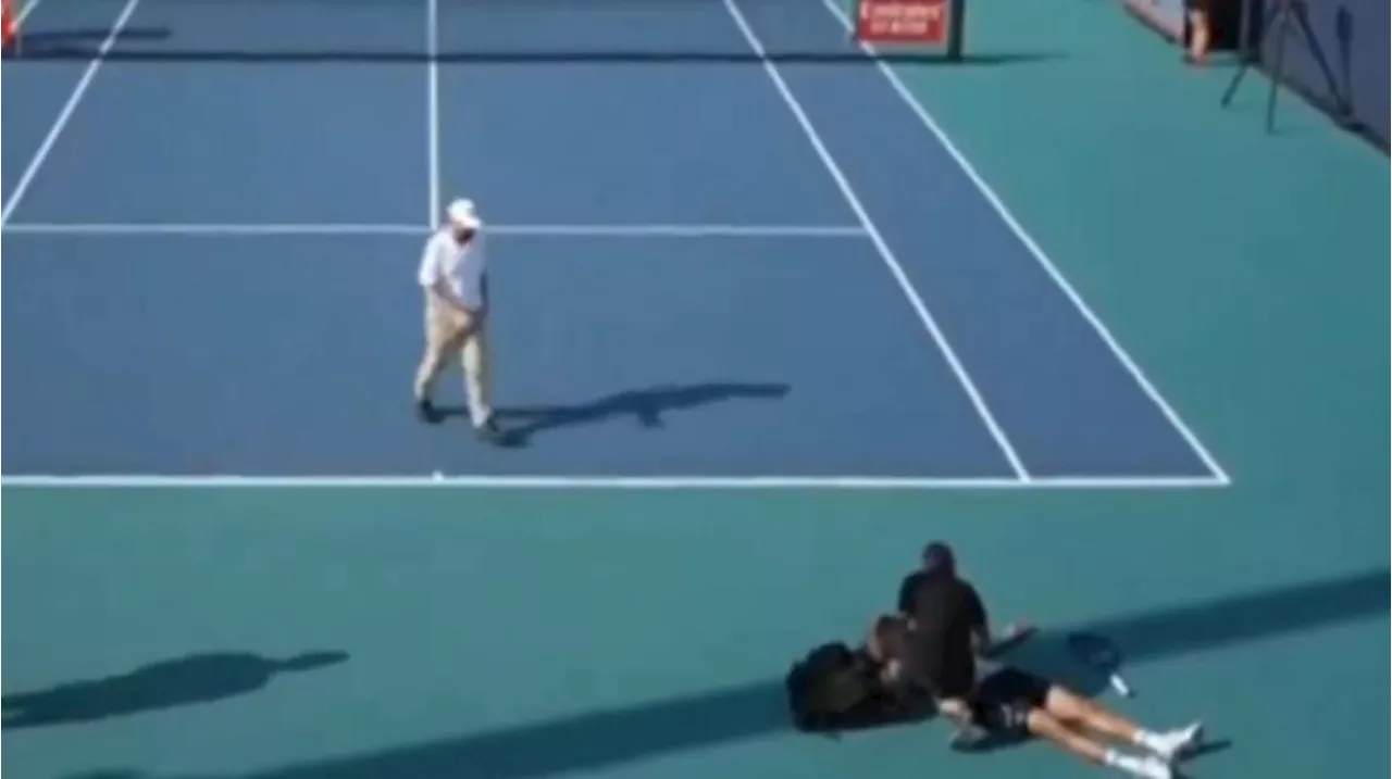 Australian Open star Arthur Cazaux motionless after sudden mid-match collapse at Miami Open