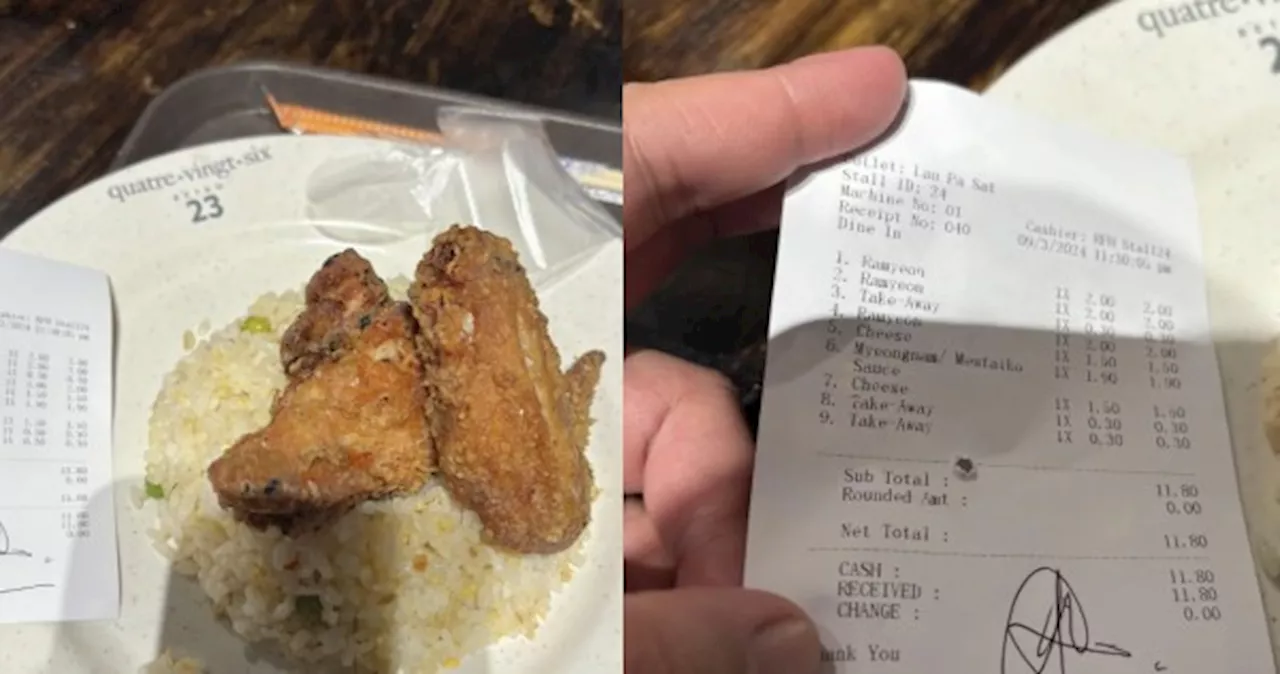 Supper surcharge? Man says he paid extra $4 for meal at Lau Pa Sat