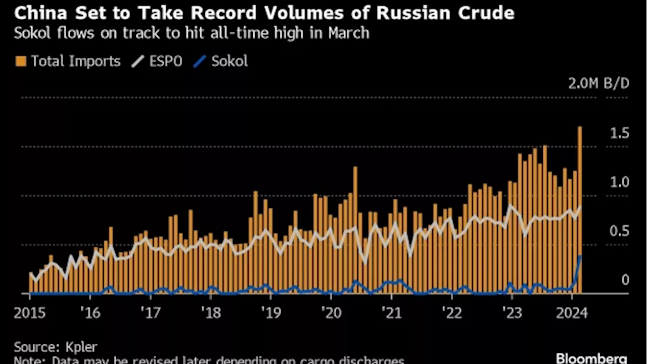 China Set for Record Russian Oil Imports in March, Kpler Says