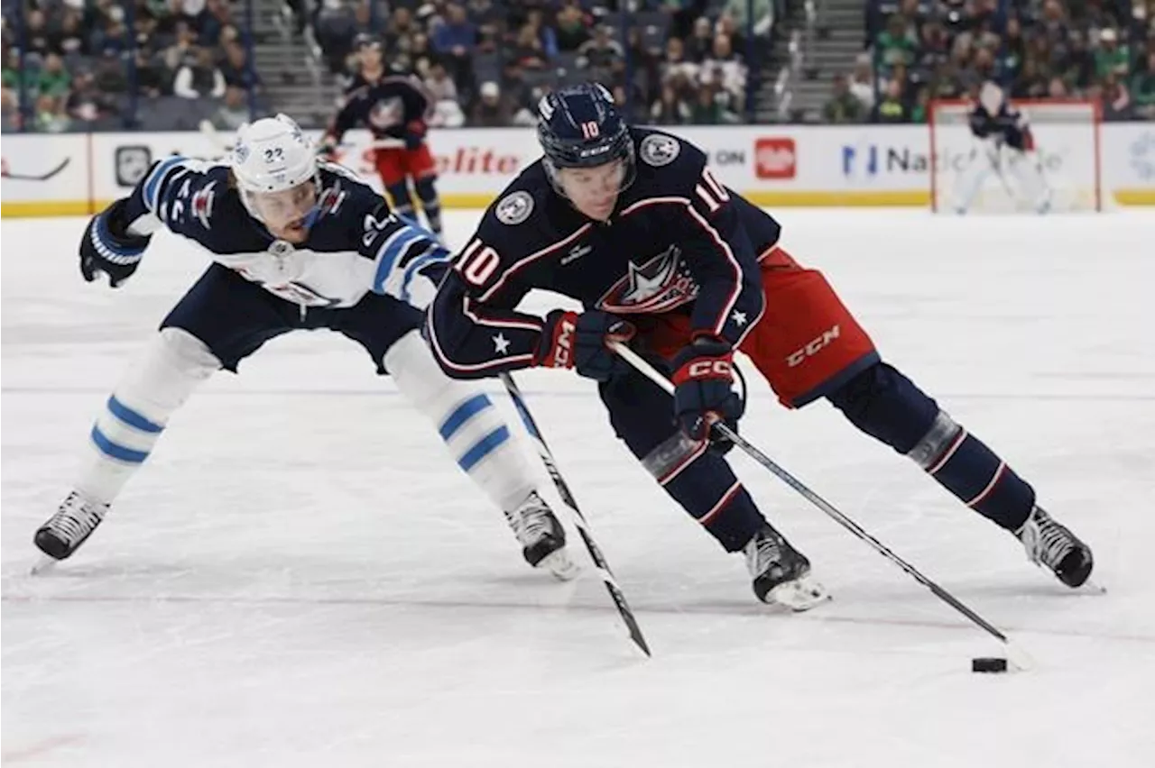 Toffoli scores twice as Jets zip past Blue Jackets 6-1