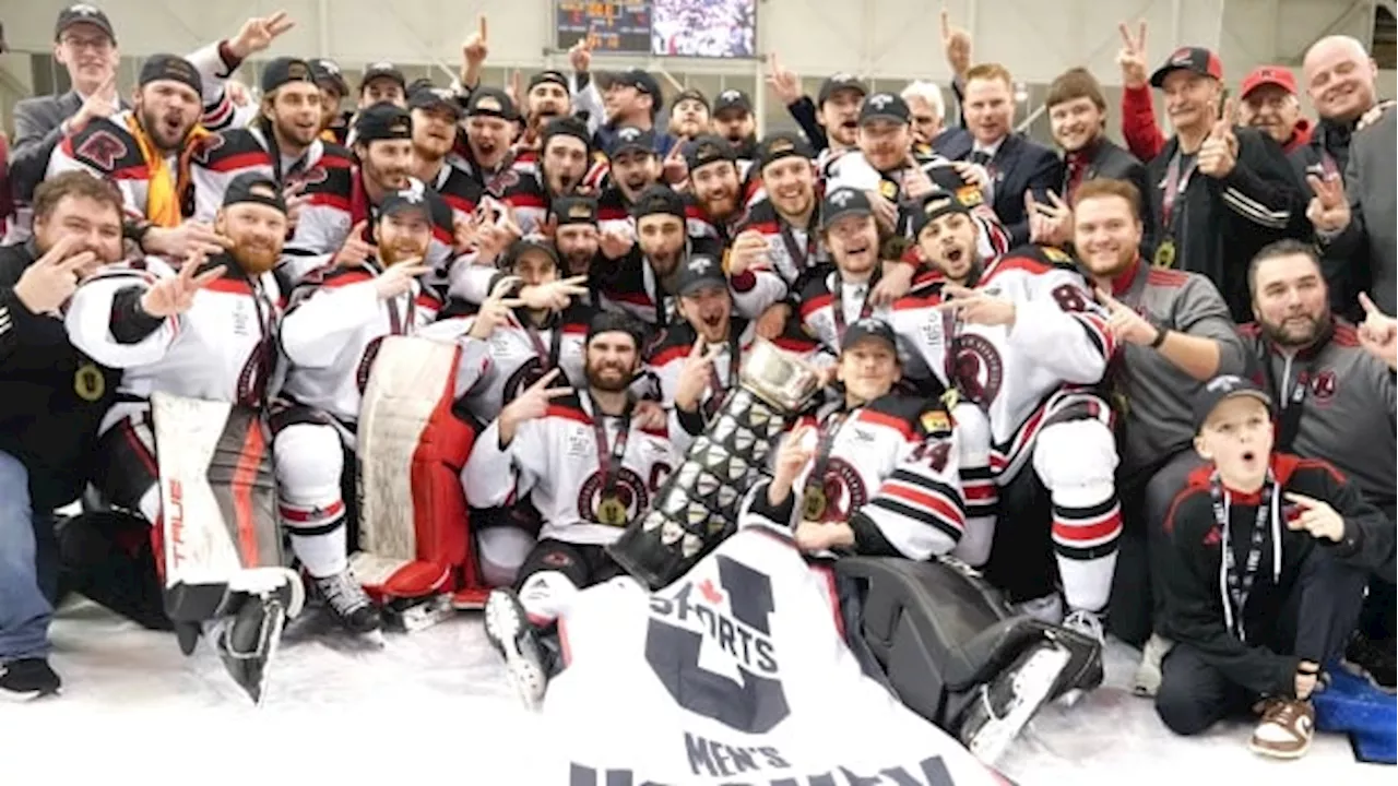 UNB men's hockey team blanks UQTR to complete perfect season, repeat as University Cup champion