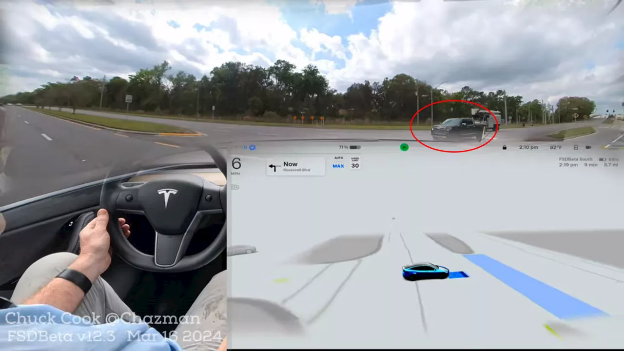 Tesla FSD Beta v12.3 at Challenging Unprotected Left Turns