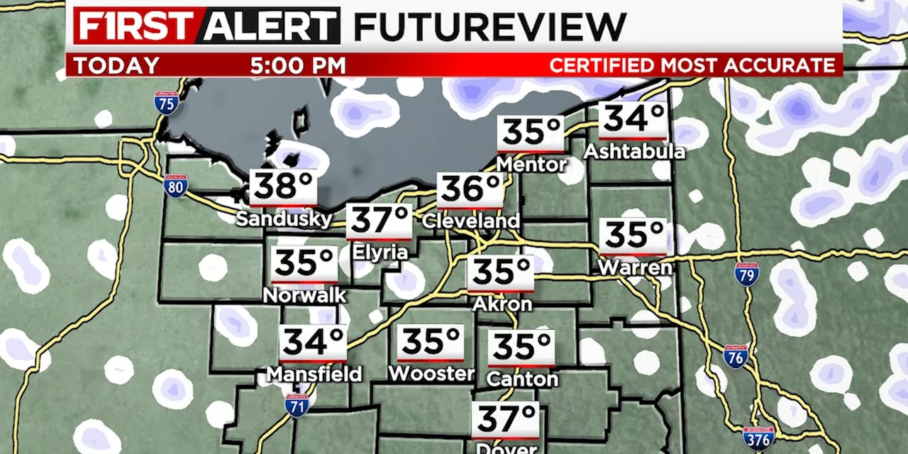 Northeast Ohio weather: Breezy, cold today with lake-effect snow showers