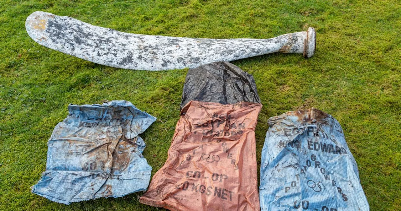 'World War Two' plane propeller discovered in Scottish island peat bog