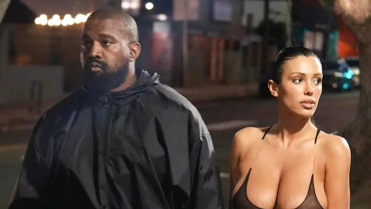 Hanging by a thread! Kanye West's wife Bianca Censori risks wardrobe malfunction in one of her most...