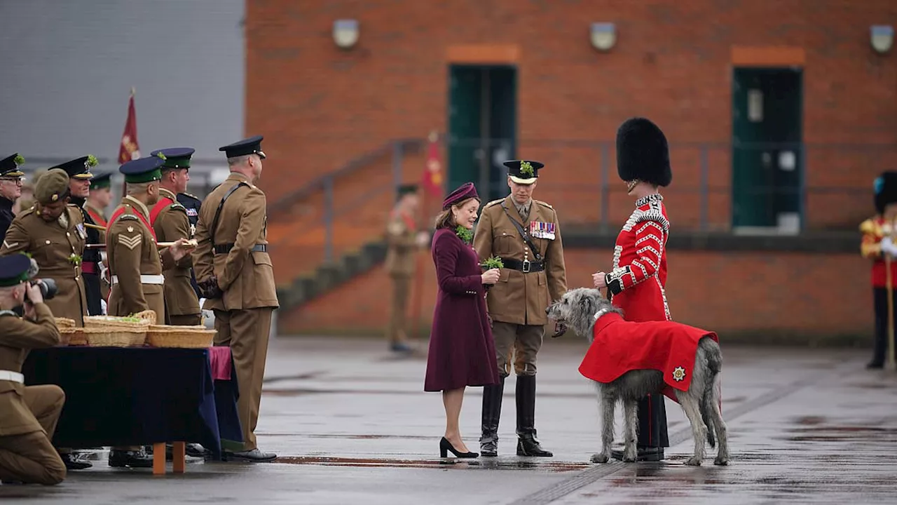 Irish Guards St Patrick's Day parade goes on without Colonel Kate