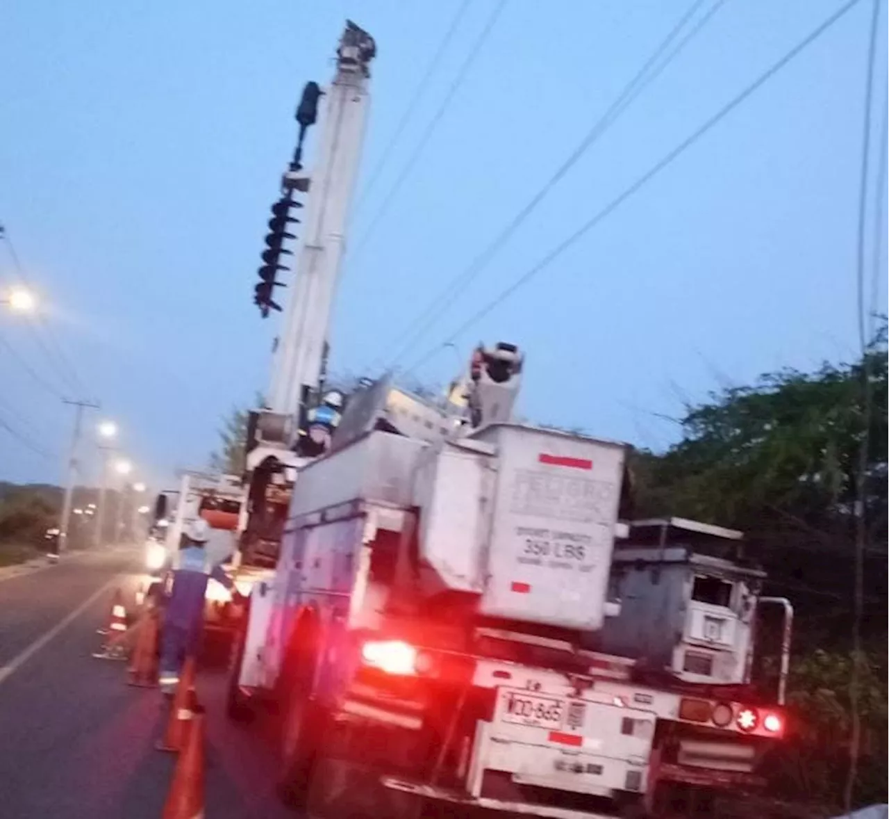 Hurtan 60 metros de redes eléctricas en la antigua vía de Puerto Colombia