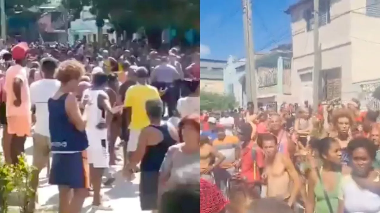 Multitudinaria protesta en las calles de Cuba contra la escasez y las penurias