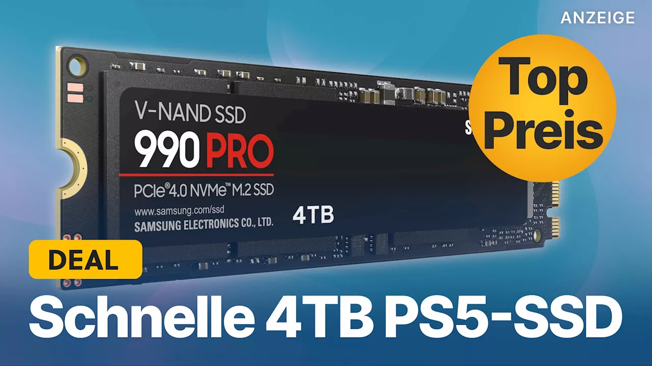 Samsungs schnellste PS5-SSD: Samsung 990 Pro mit 4TB Speicher jetzt zum Tiefstpreis sichern!