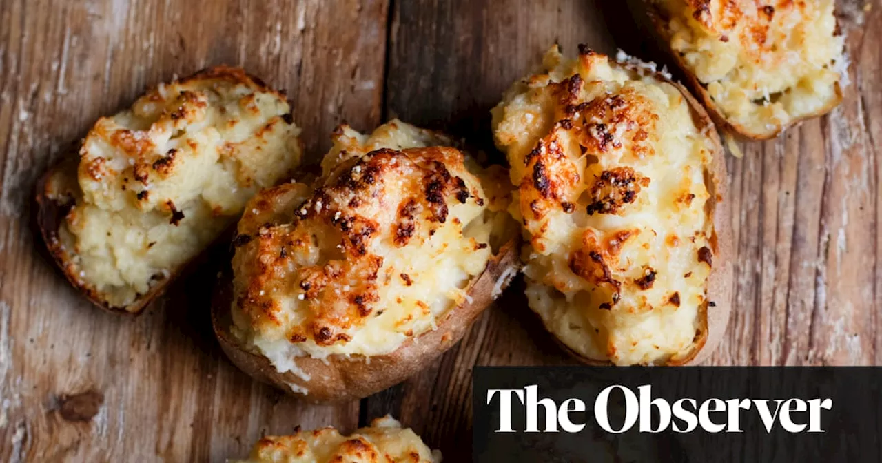 Nigel Slater’s recipes for potatoes with mussels and dill, and filled with cauliflower cheese