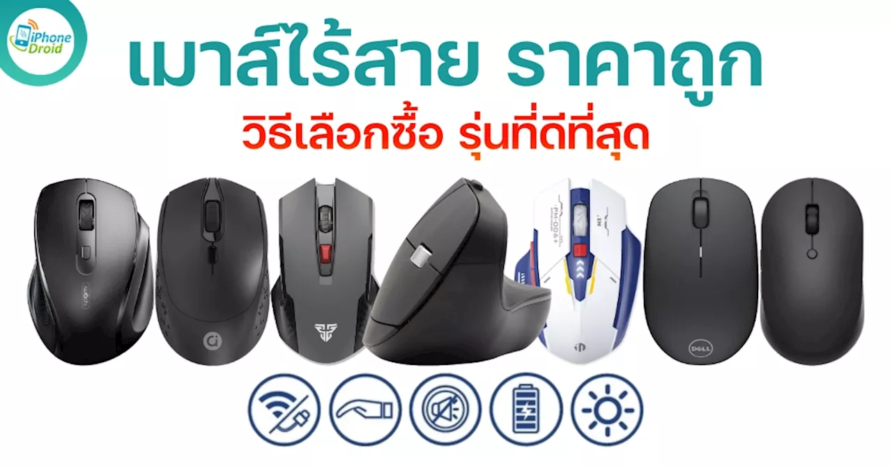 เมาส์ไร้สาย ราคาถูก + วิธีเลือกซื้อ รุ่นที่ดีที่สุดเพื่อประสิทธิภาพการใช้งาน