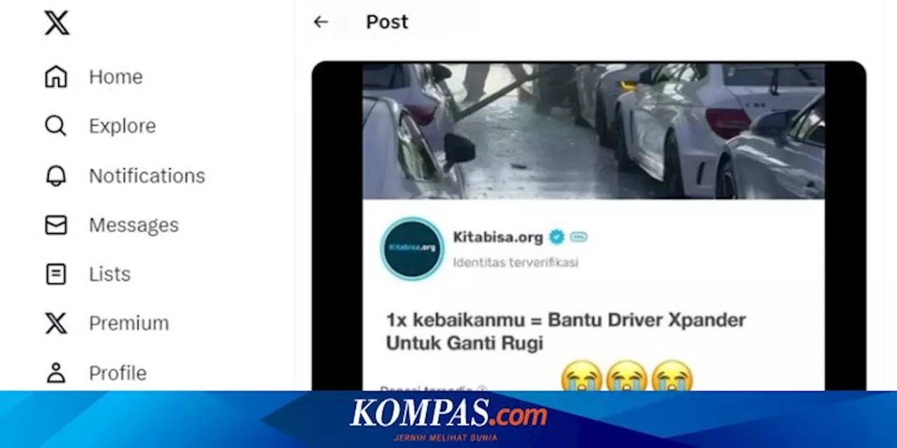 Ramai soal Pemilik Xpander Tabrak Porsche Disebut Lakukan Galang Dana, Ini Penjelasan Kitabisa