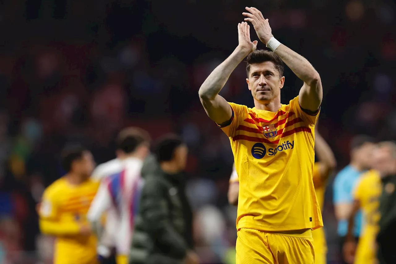 Espagne: le Barça corrige l'Atlético Madrid, Lewandowski trois fois décisif