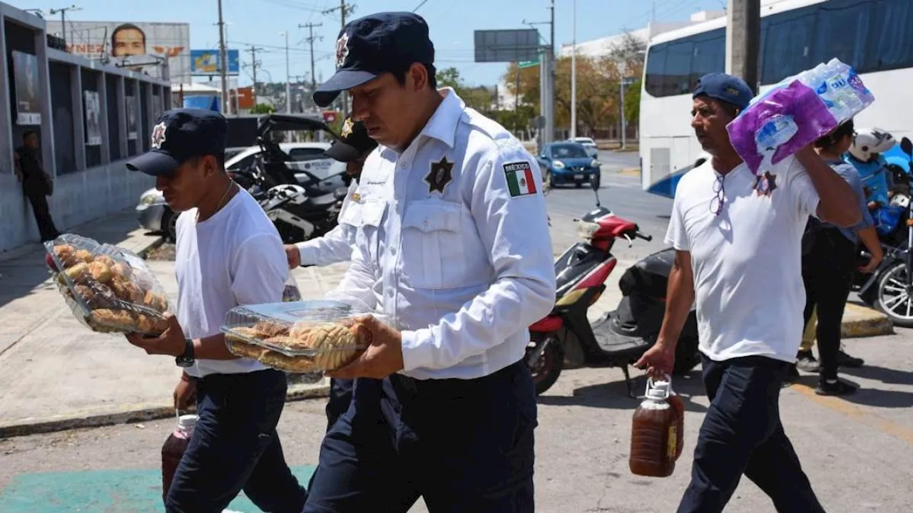 Policias protestan en Campeche para exigir la destitución de la actual titular de la SPSC