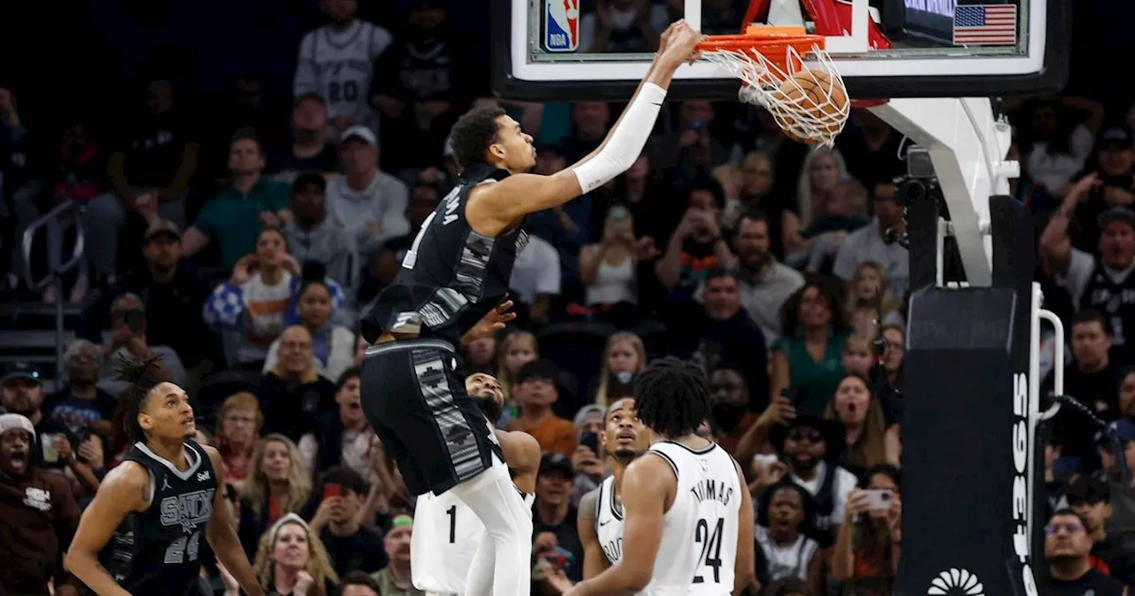 NBA: Wembanyama tout feu tout flamme avec les Spurs face aux Brooklyn Nets