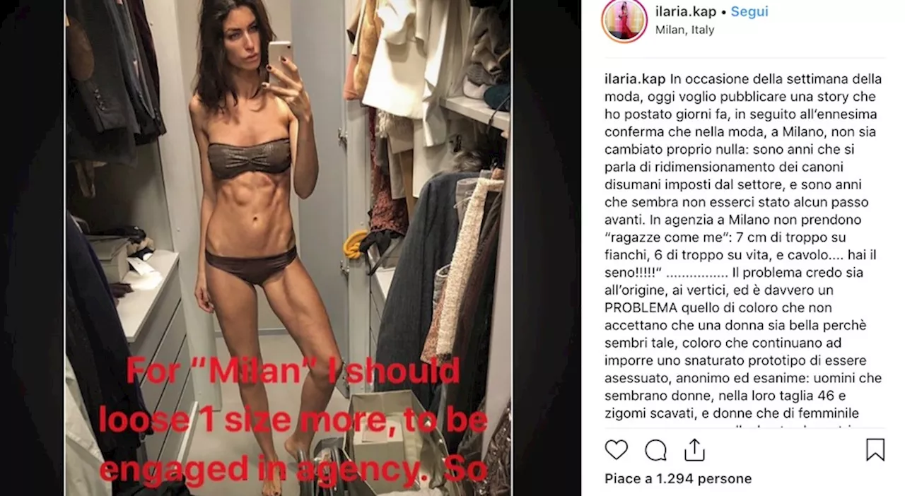 La modella Ilaria Capponi a Storie Italiane: «Altro che la taglia 38 imposta dall'Alta Moda, orgogliosa della