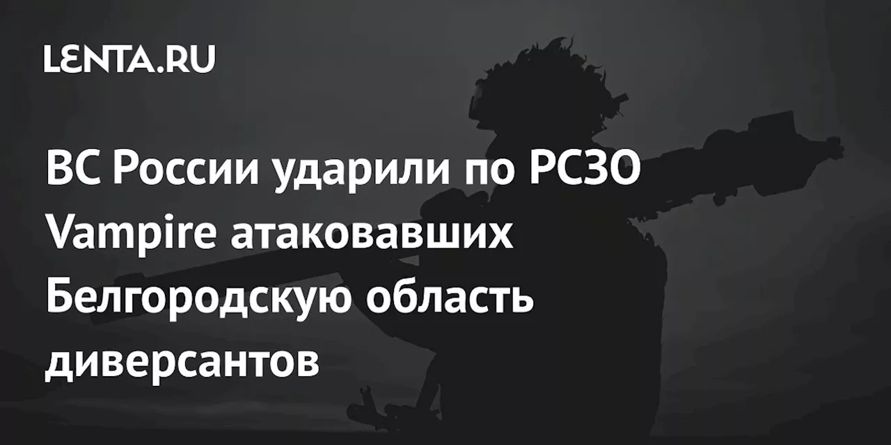 ВС России ударили по РСЗО Vampire атаковавших Белгородскую область диверсантов