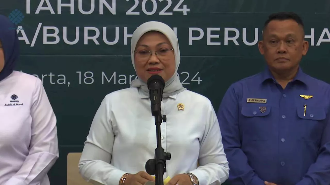 Menaker Ida Fauziyah Minta Pengusaha Bayar THR Paling Lambat H-7 Lebaran 2024