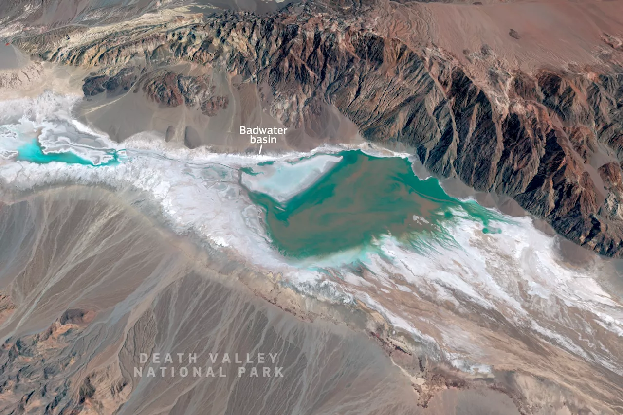 Death Valley's Fleeting Lake Captured in Satellite Image