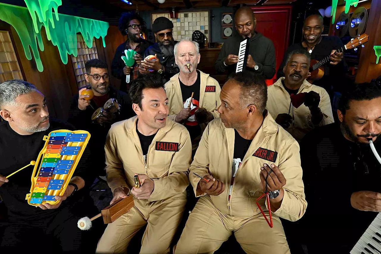 Bill Murray and Ernie Hudson Perform Ghostbusters Theme Song with Classroom Instruments on The Tonight Show