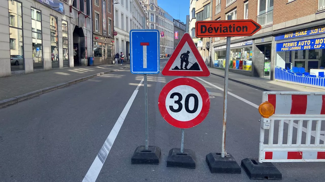 Namur : le chantier du piétonnier débute rue de Bruxelles