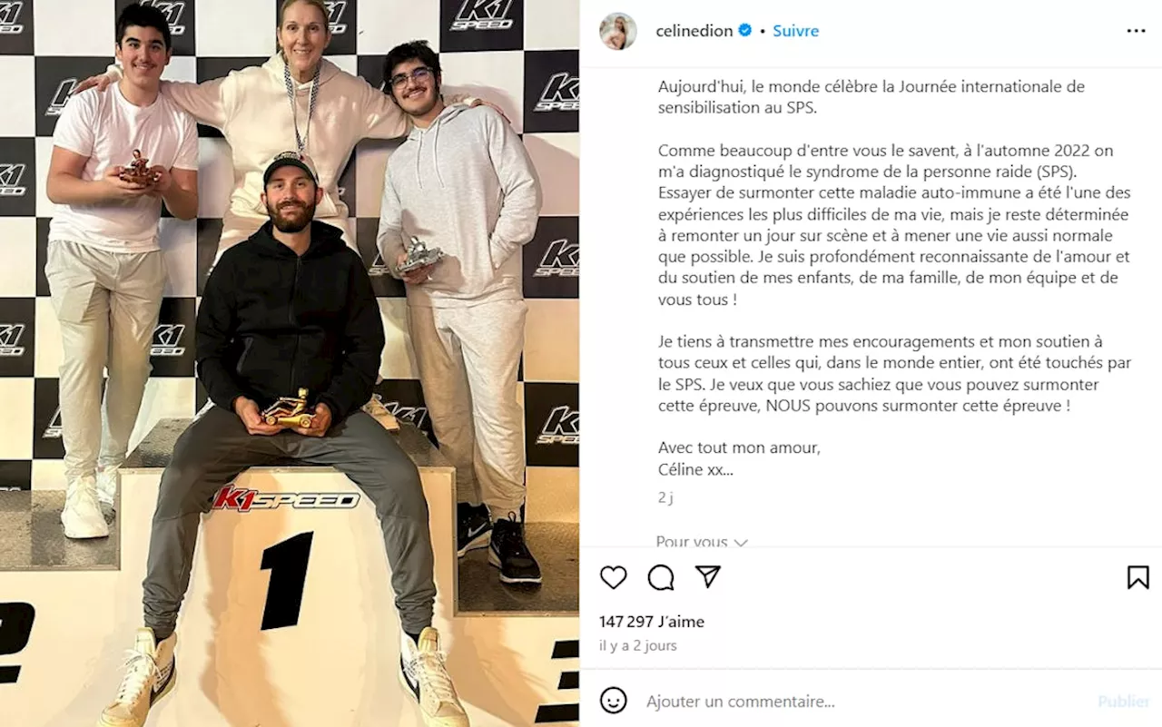 Le message de Céline Dion à l’occasion de la journée de sensibilisation à sa maladie