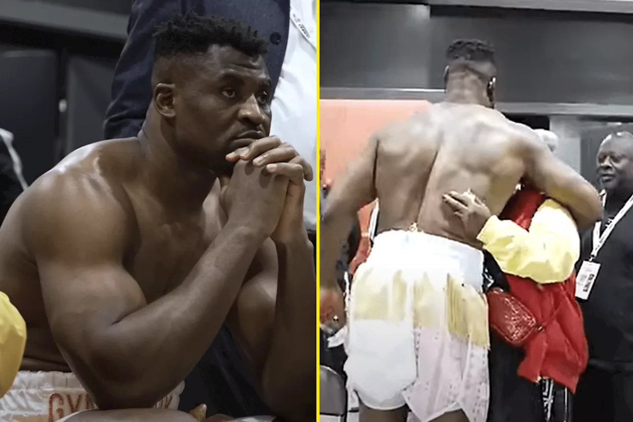 Francis Ngannou shares behind-the-scenes footage showing immediate aftermath of brutal knockout loss to...