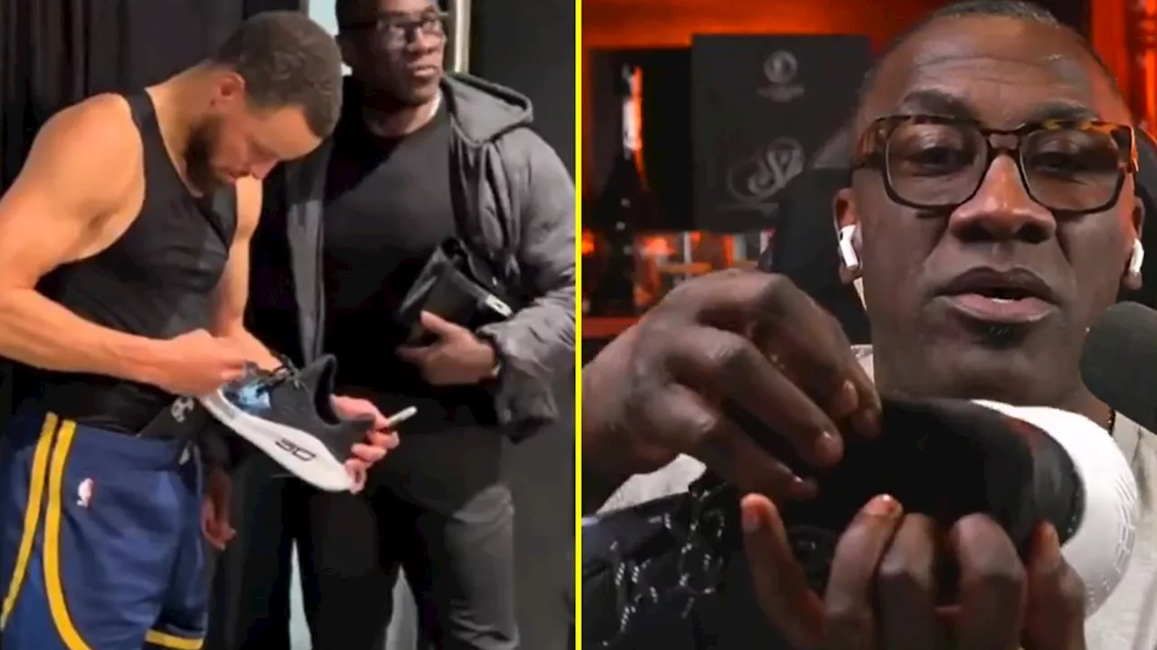 Shannon Sharpe reflects on getting Steph Curry’s game-worn shoes in viral exchange and jokes he ‘cheated’ o...