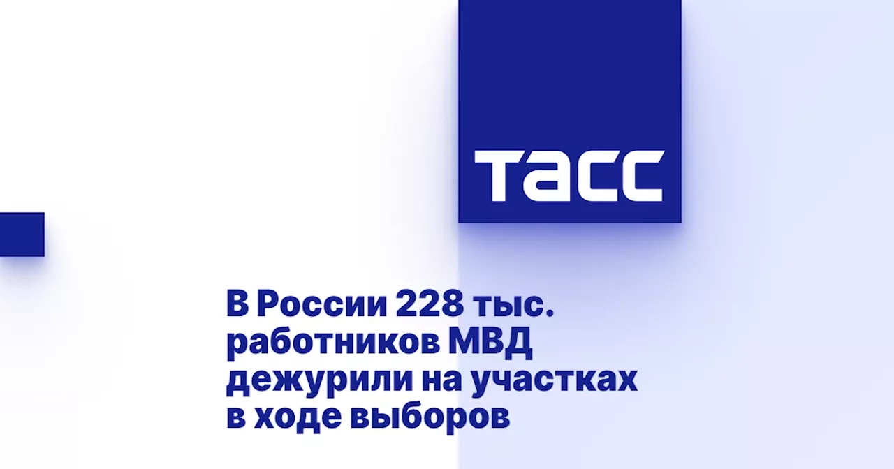 В России 228 тыс. работников МВД дежурили на участках в ходе выборов