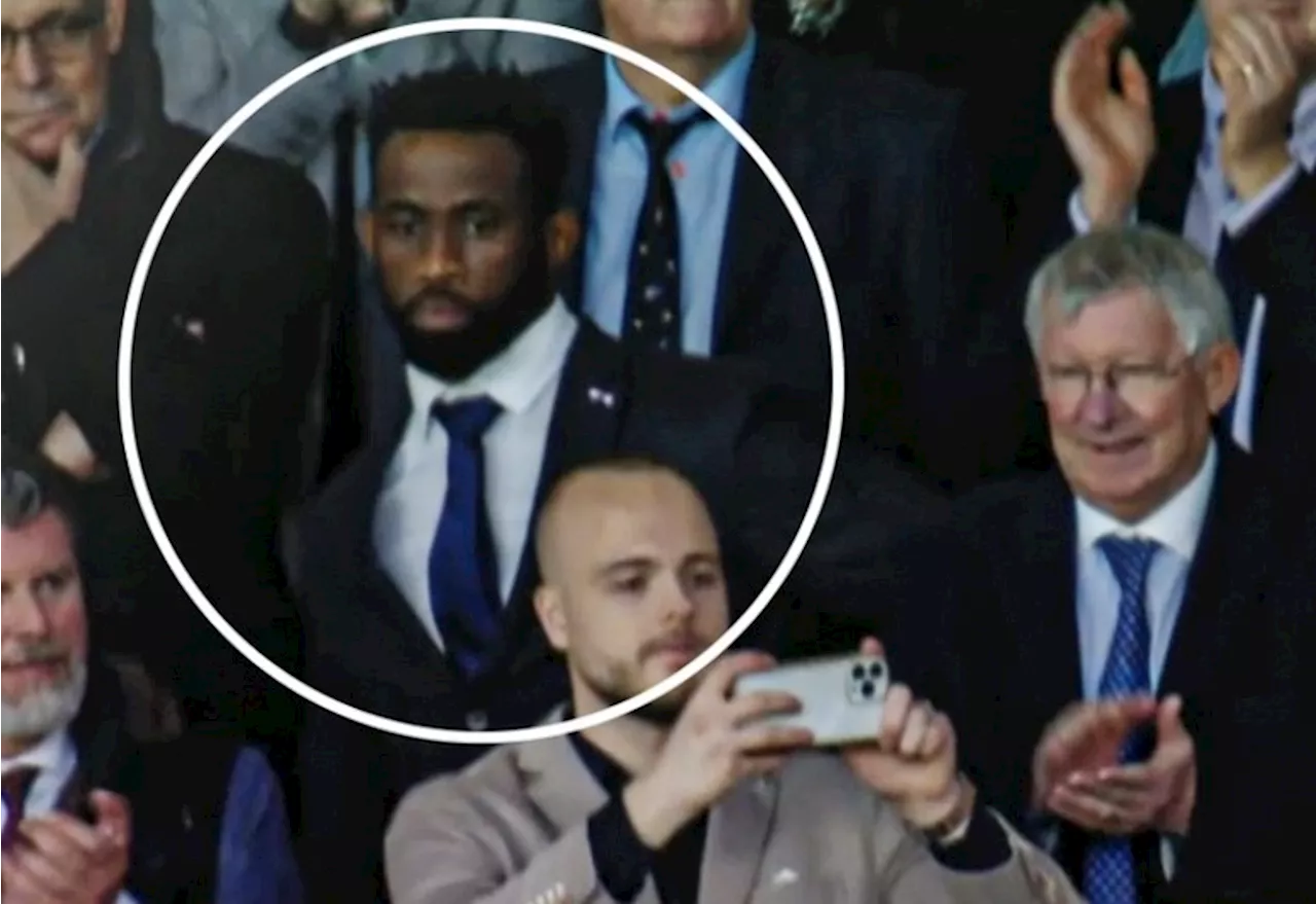 Siya Kolisi watches FA Cup with Sir Alex Ferguson