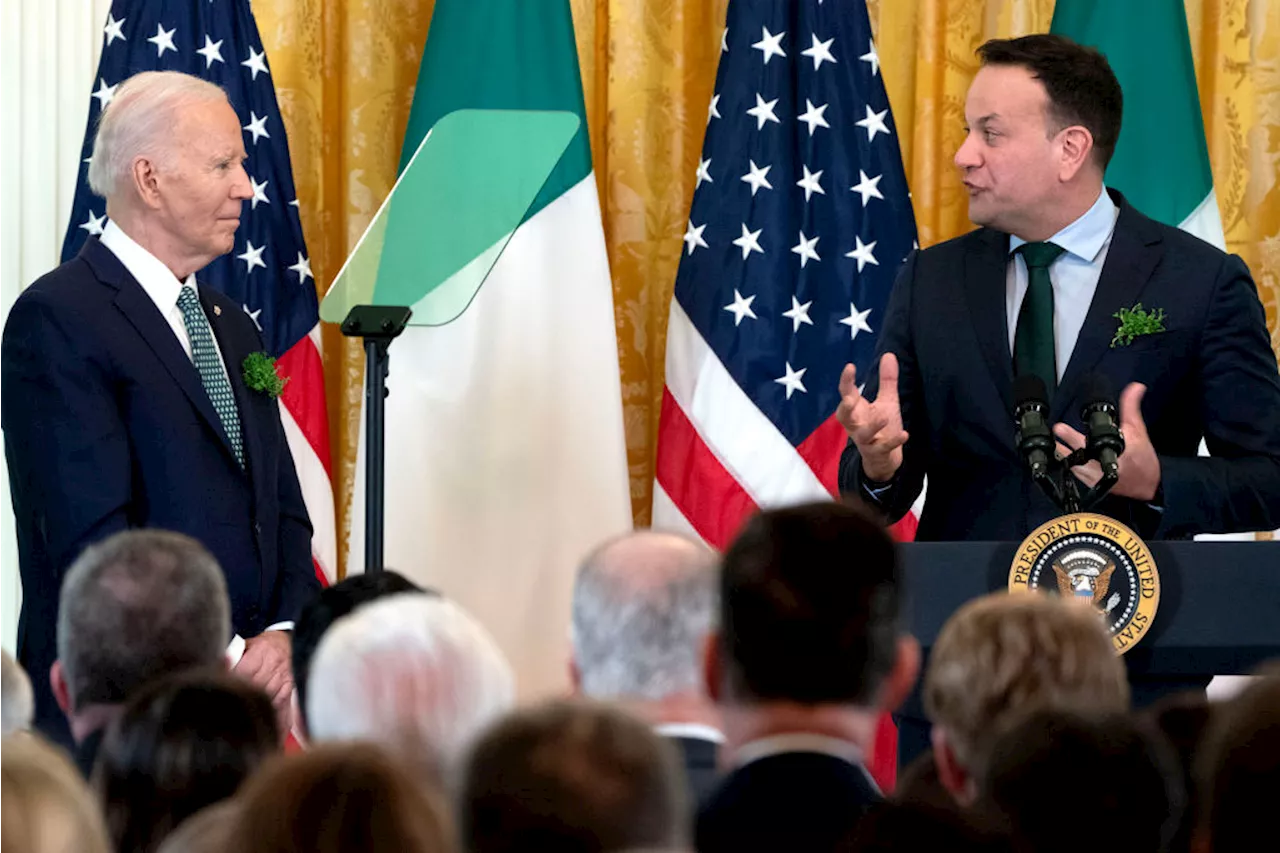 Irish Leader Urges ‘Bombs to Stop’ in Gaza in St. Patrick’s Day Speech That Moves Biden to Tears