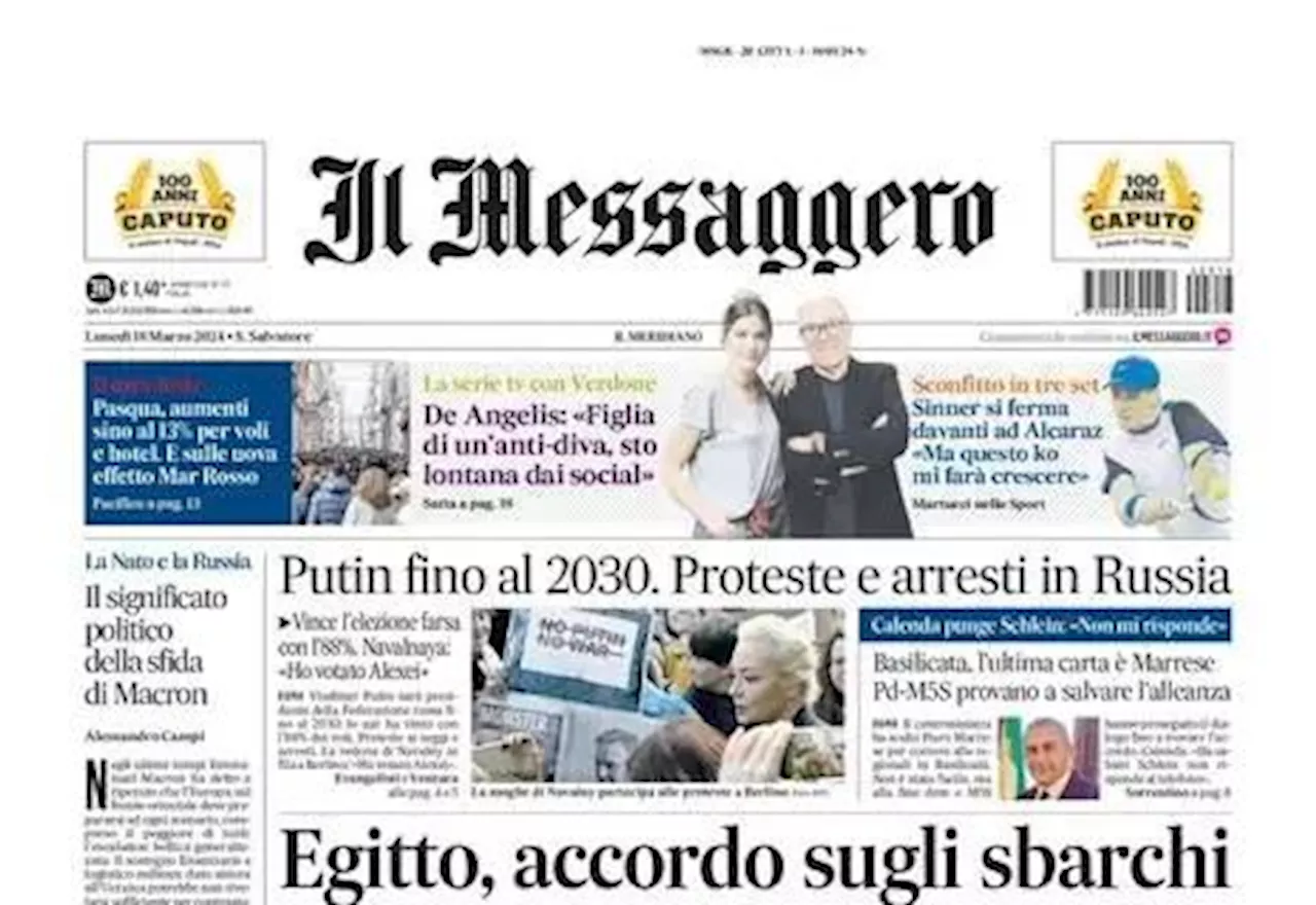 L'apertura de Il Messaggero sui giallorossi: 'Pellegrini-gol tiene la Roma in volo'