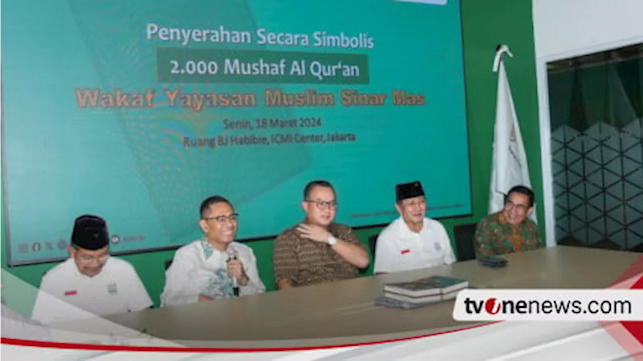 Ramadhan, Yayasan Muslim Sinar Mas Wakafkan Ribuan Alquran kepada ICMI