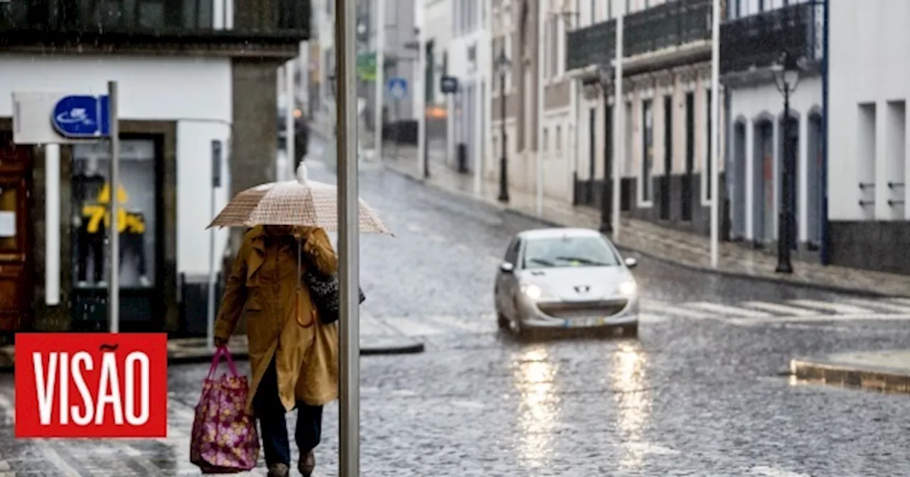 Grupos Ocidental e Central dos Açores sob aviso amarelo devido à chuva