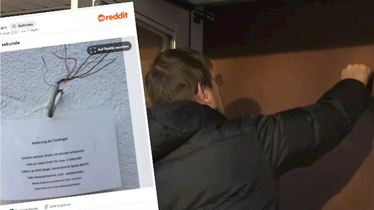 „Klingel funktioniert nicht“: Anwohner zeigt originelle Notlösung – doch Detail wirft Fragen auf