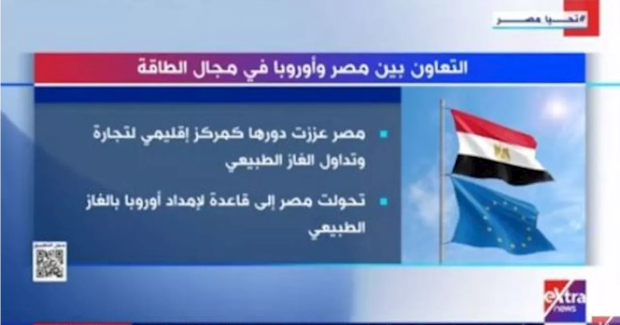 'إكسترا نيوز' تعرض تقريرا حول التعاون بين مصر وأوروبا فى مجال الطاقة